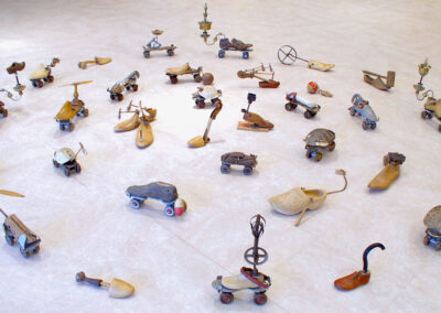 roller skates, shoes, assemblage