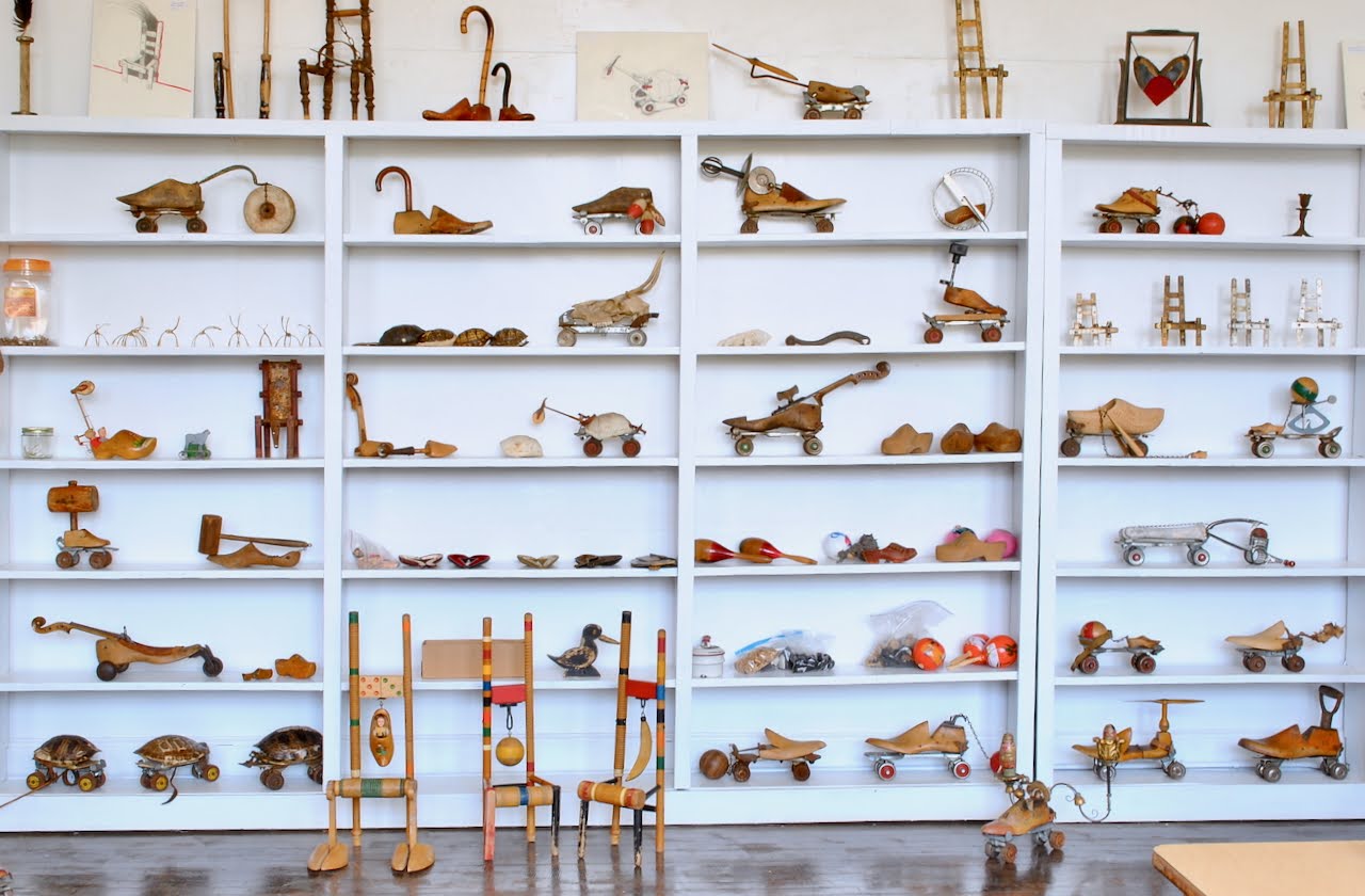 roller skates, shoes, assemblage